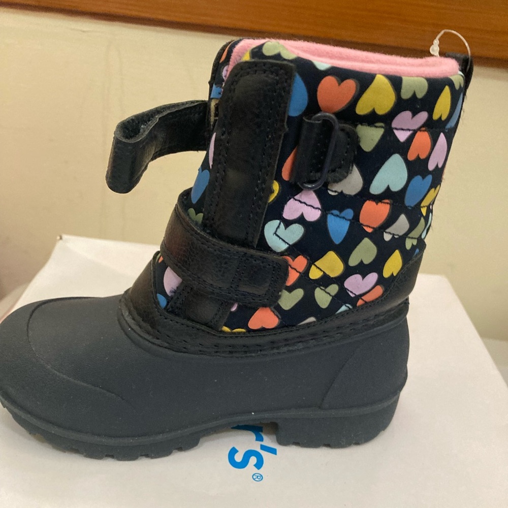 Carter's Black Kids Heart-Print Winter Boots